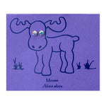 Moose Bright Eyes Crystal Post Earrings - light blue