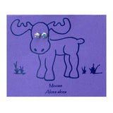 Moose Bright Eyes Crystal Post Earrings - light blue