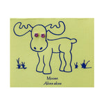 Moose Bright Eyes Crystal  Post Earrings - pink