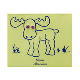 Moose Bright Eyes Crystal  Post Earrings - pink