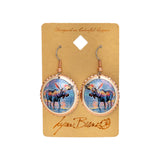 Moose in Water Earrings 