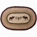 Moose Pinecone Oval Patch Rug by Capitol Earth Rugs