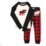 Moose Plaid Kids PJ Set