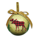 Moose Rustic Chic Ball Ornament by Cape Shore