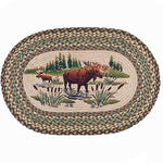 Moose Wading Oval Patch Rug by Capitol Earth Rugs