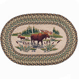 Moose Wading Oval Patch Rug by Capitol Earth Rugs