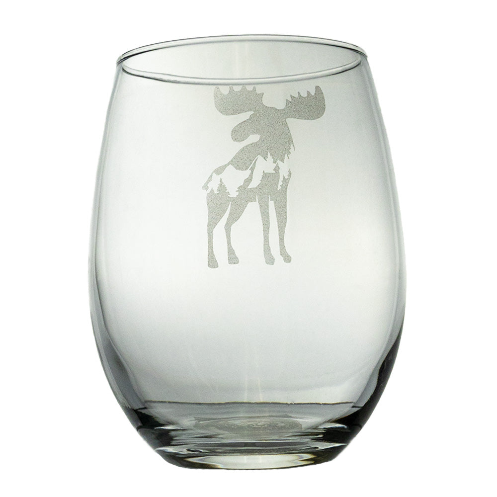 The Etched Stemless Wine Glass by Lester Lou Designs feature various Montana inspired designs that make your wine glasses more personal to you! 