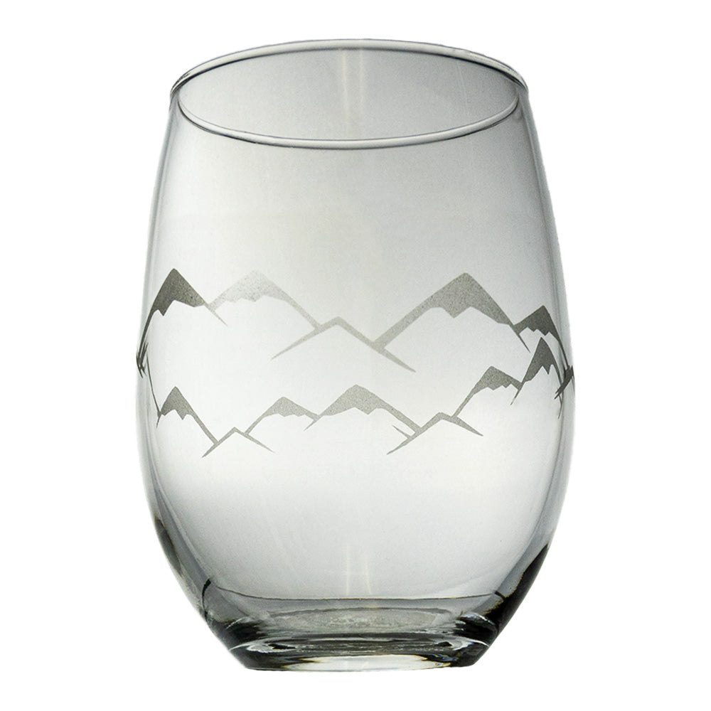 4 Oz Creative Glass Small Wine Glass Home Mountain-Shaped Wooden