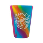 Mountains are Calling Silipint Shot Glass - rainbow