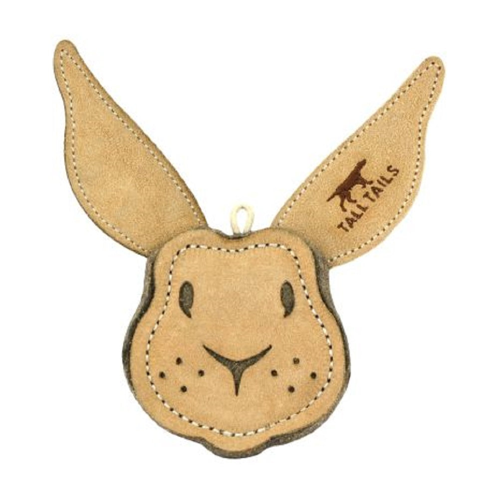 The Natural Leather and Wool Rabbit Toy by Tall Tails is made with you and your pup in mind. 