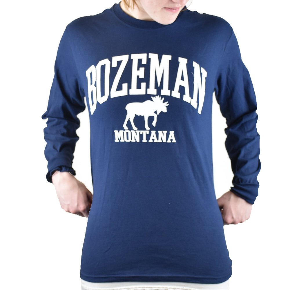 Navy Indiana Moose Bozeman Long Sleeve Shirt