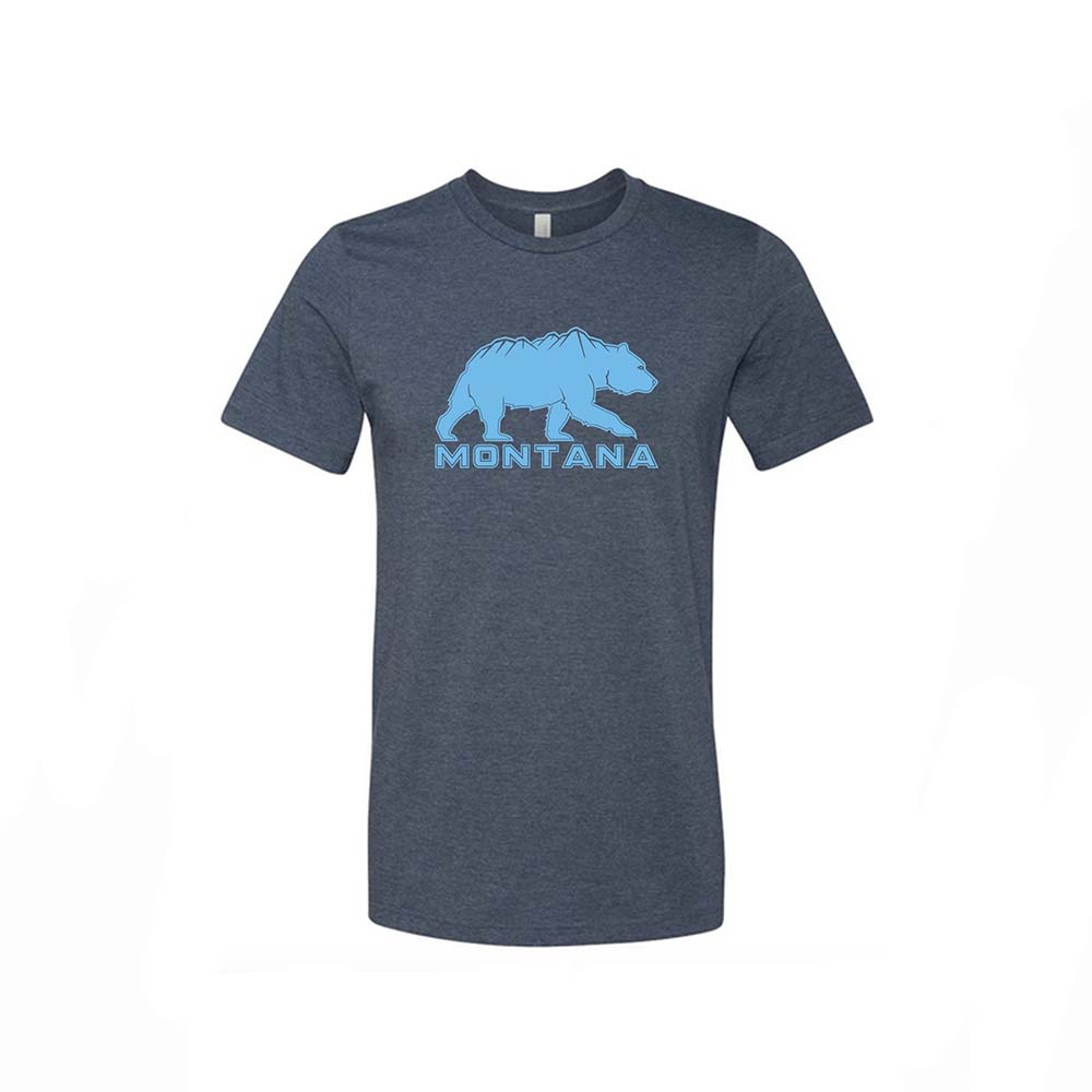 Navy and Light Blue Ridge Griz Tshirt by Peaks and Prairie
