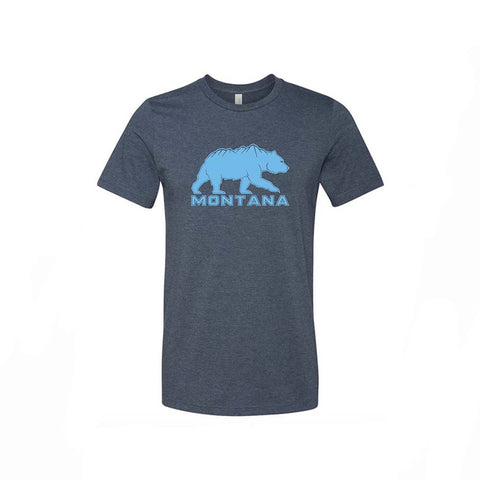 Navy and Light Blue Ridge Griz Tshirt by Peaks and Prairie