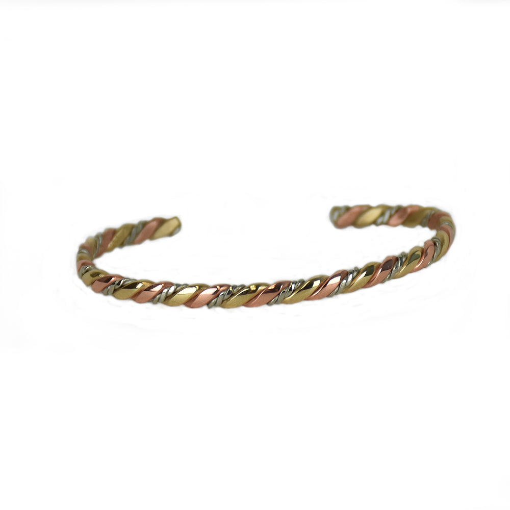 Nepalese Cord Mixed Metal Bracelet by Sergio Lub Jewelry