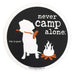 Never Camp Alone Sticker