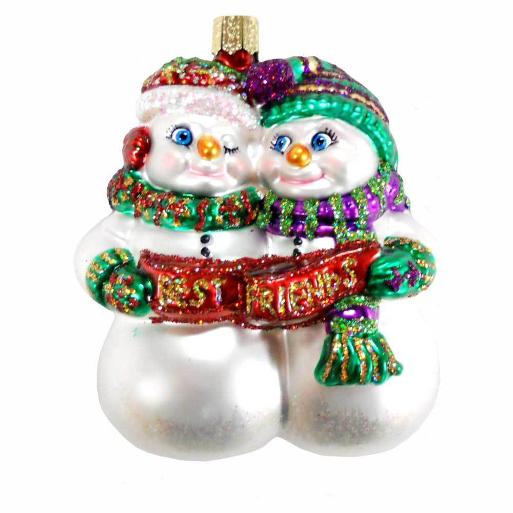 Old World Christmas Snowman Best Friends Ornament