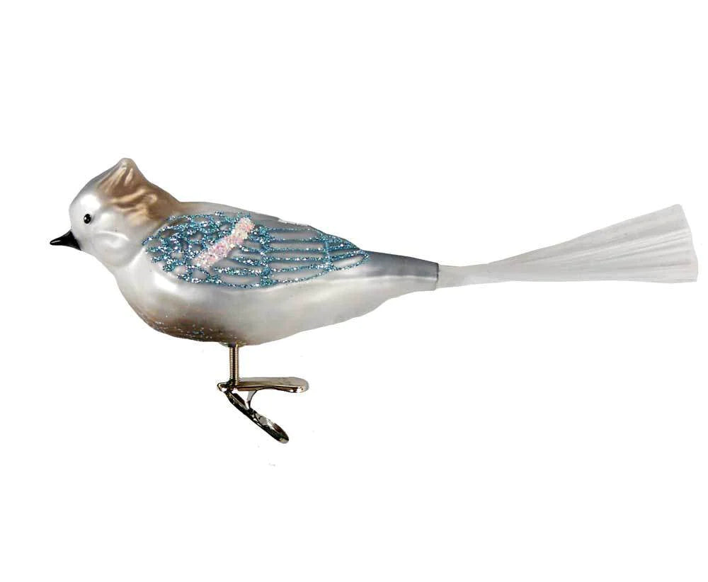 Blue Jay Glass Christmas Ornament