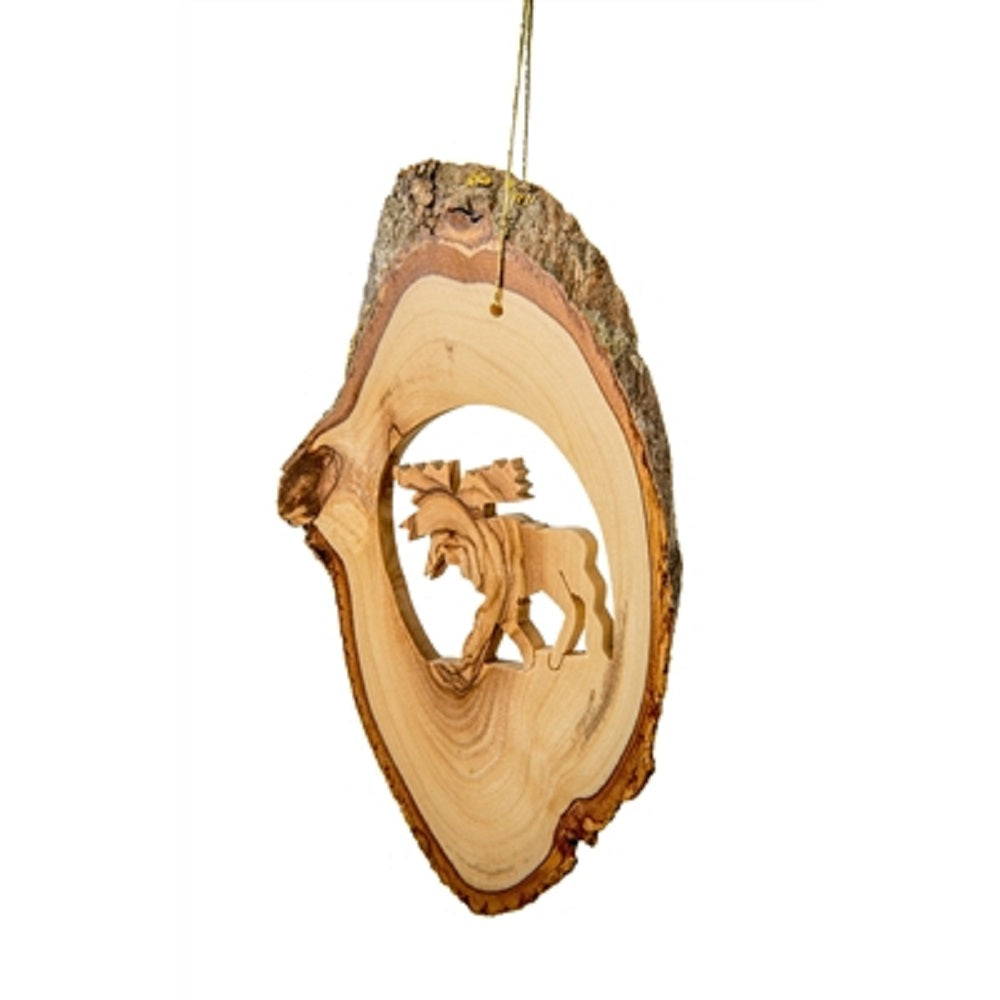 Olive Wood Moose Ornament by EarthWood - wooden christmas ornaments