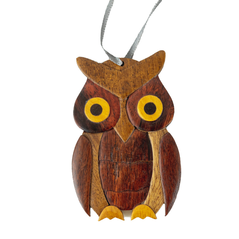 The Wood Owl Ornament by The Handcrafted is the perfect ornament for any farmer or person that loves owls! 