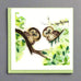 Bird Square Greeting Card by Quilling Card