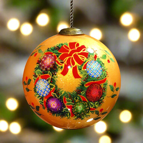 Parvaneh Wreath & Holly Ornament by Inner Beauty