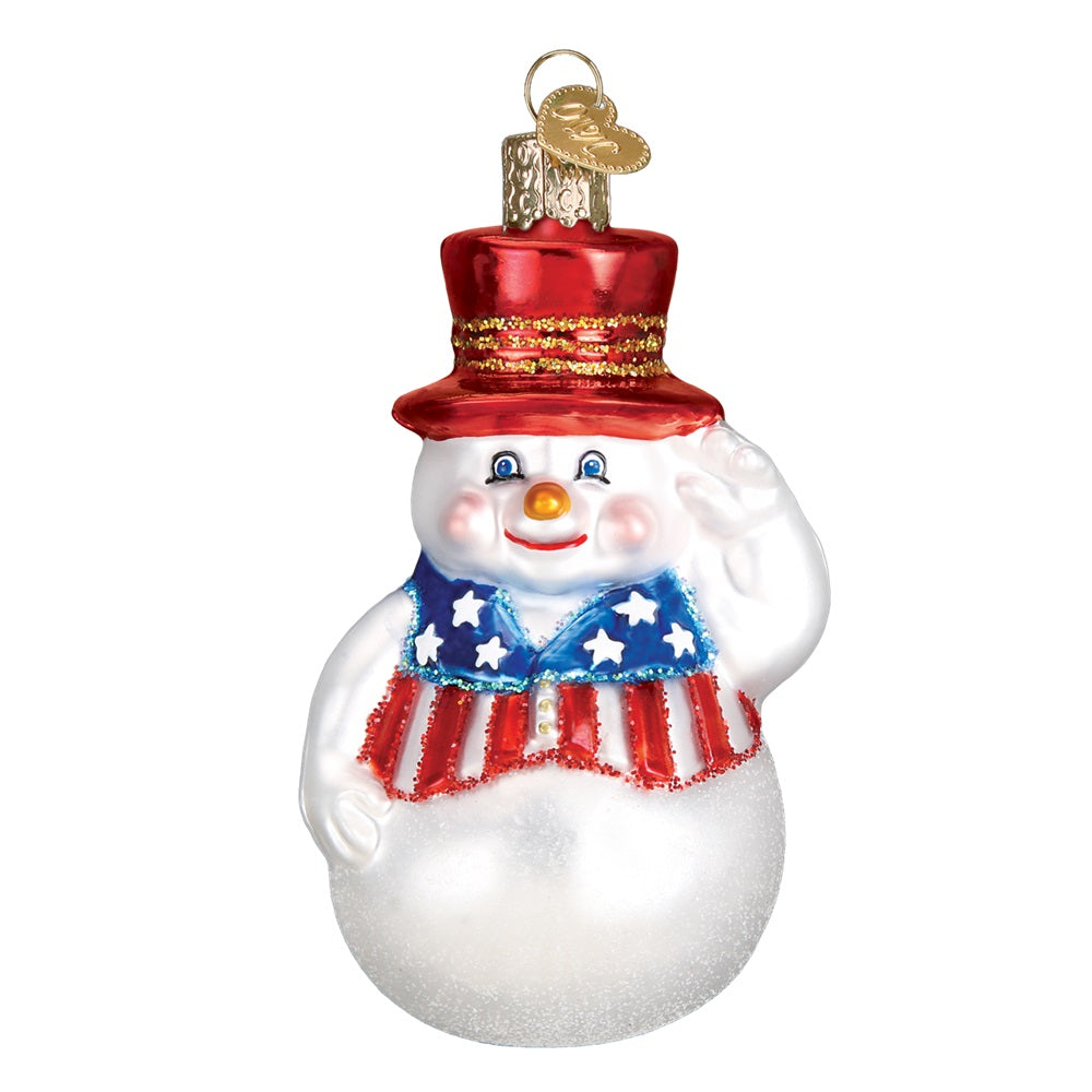 Patriotic Snowman Ornament by Old World Christmas