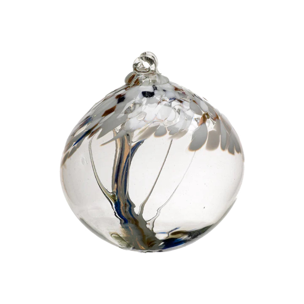 The Peace Tree of Enchantment Ball by Kitras Art Glass reminds you to let things go. 