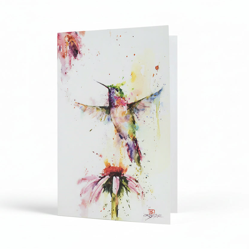 Dean Crouser Pee Wee Hummingbird Watercolor Greeting Card