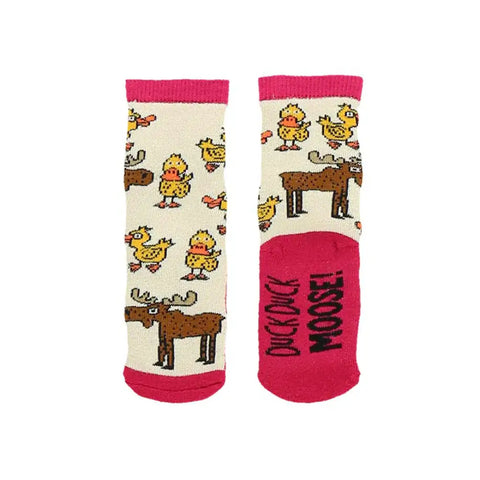 Pink Duck Duck Moose Infant Socks