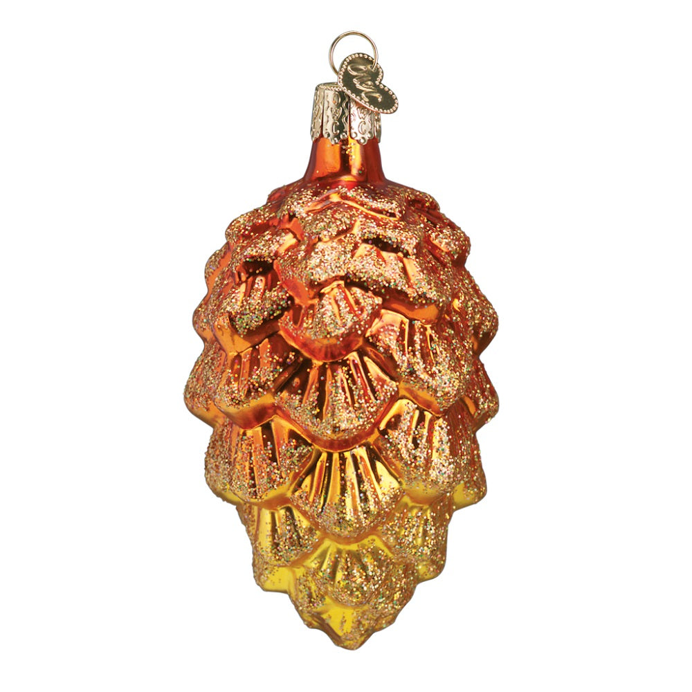 Orange Ponderosa Pine Cone Christmas Ornament by Old World Christmas by Montana Gift Corral