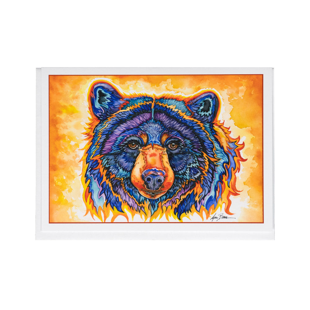 The Rainbow Griz Card by Lynn Bean combines the beauty of the Grizzly Bear with the stunning watercolor style of artist Lynn Bean.