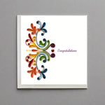 Congratulations Square Greeting Card by Quilling Card (5 Designs)