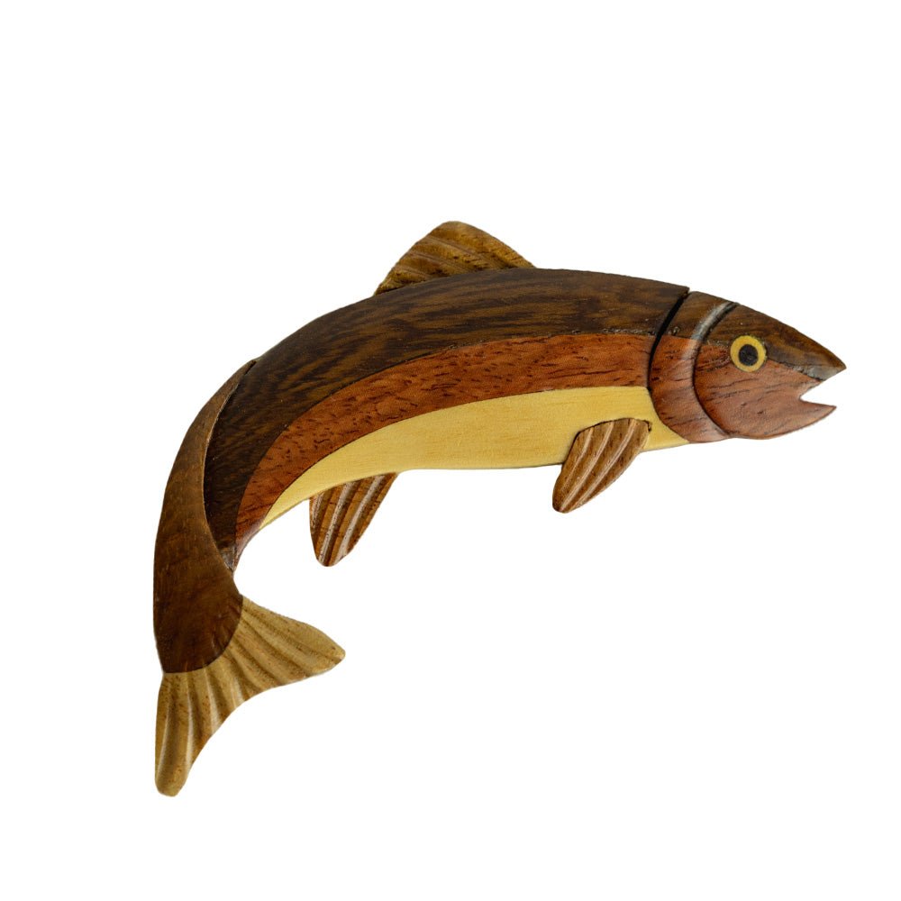 Wood Rainbow Trout Magnet by The Handcrafted