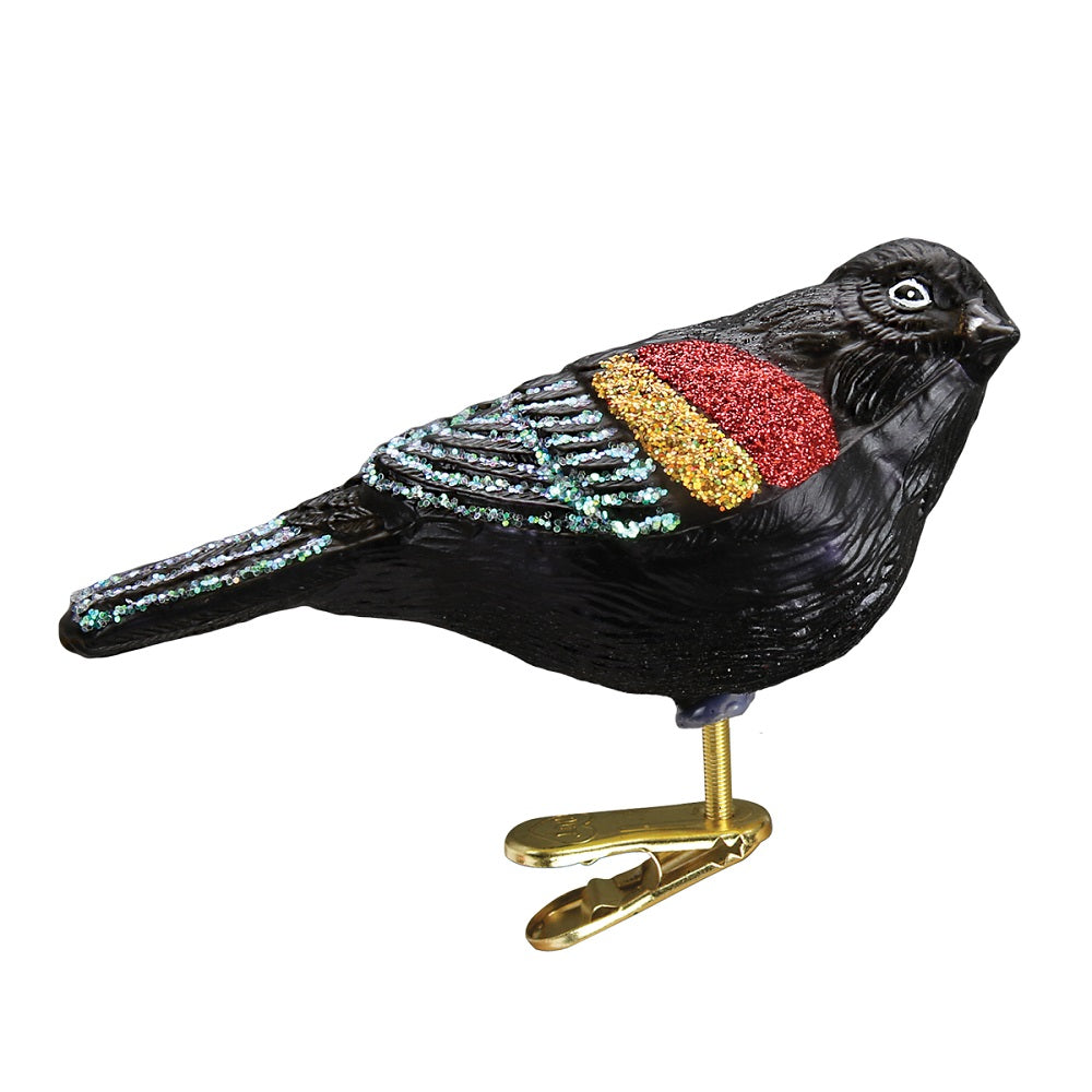 Red-Winged Black Bird Christmas Ornament by Old World Christmas
