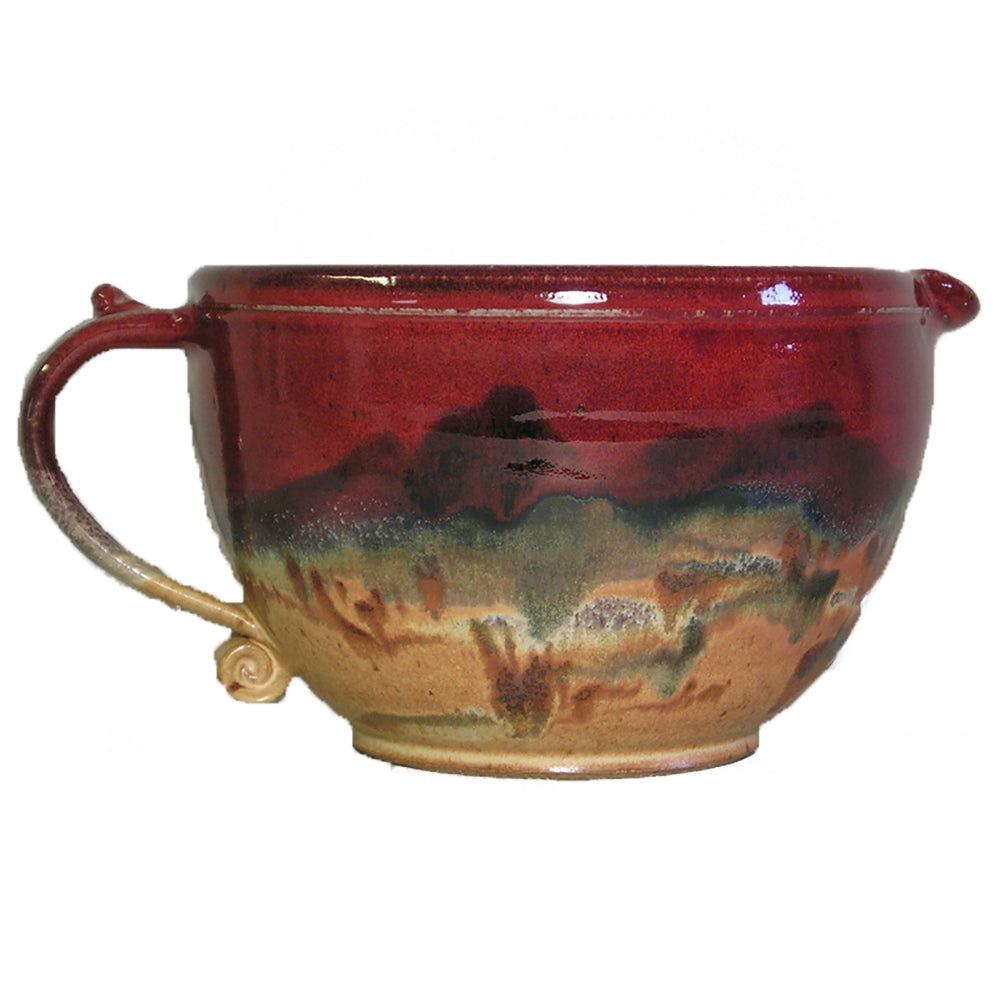Red Skies Mixing Bowl by Fire Hole Pottery
