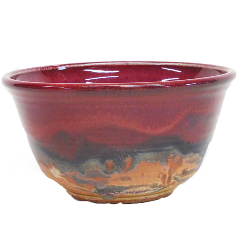 Red Skies Serving Bowl by Fire Hole Pottery