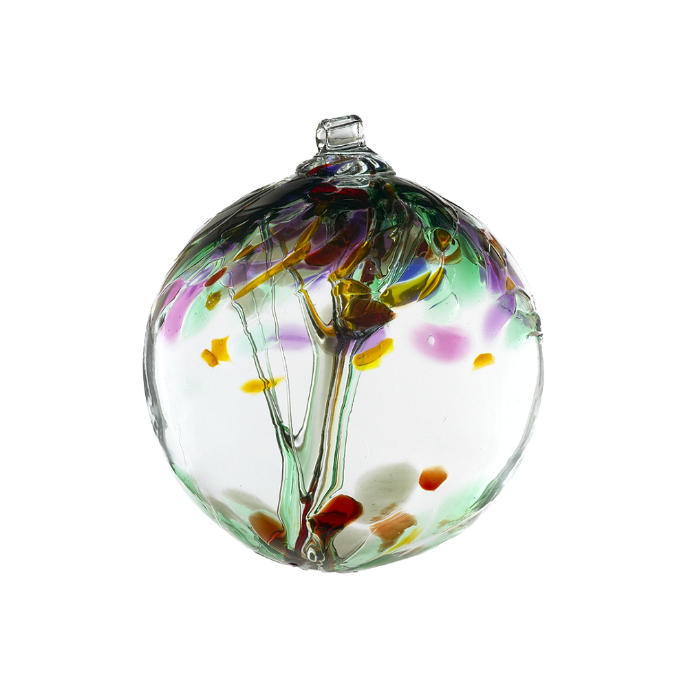 The Remembrance Tree of Enchantment Balls by Kitras Art Glass are like trees in a forest, no two are alike.