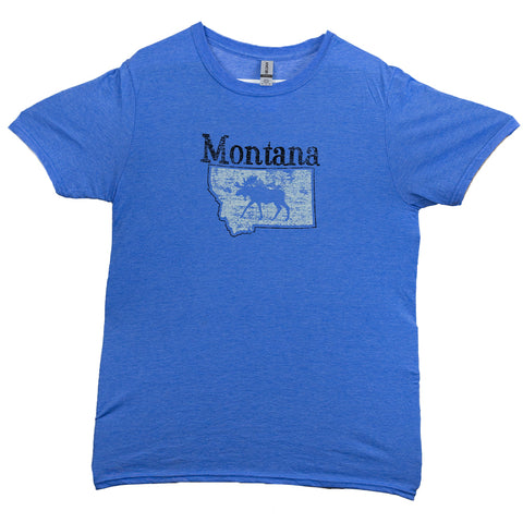 Perhaps no one can decide on what they want or you all want to match? Well now you have the Royal Icon with Moose Montana T-Shirt by Fat Graphics that comes in multiple sizes to cover the whole family! 