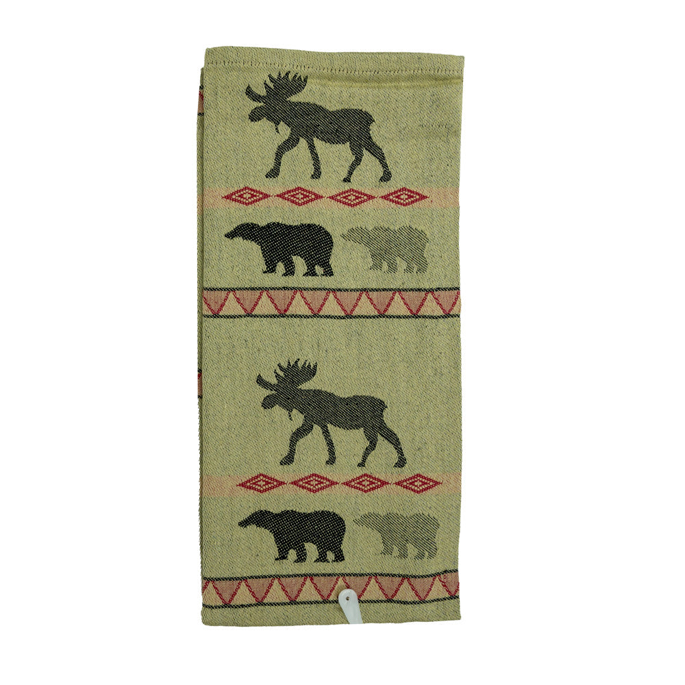 The Rustic Lodge Jaquard Towel by Kinara Fine Weaving adds some tasteful Western decor to any towel ring or hanger!