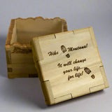 Rainbow Poplar Wooden Quote Box by Wood You Tell Me (7 designs)