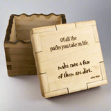 Rainbow Poplar Wooden Quote Box by Wood You Tell Me (7 designs)