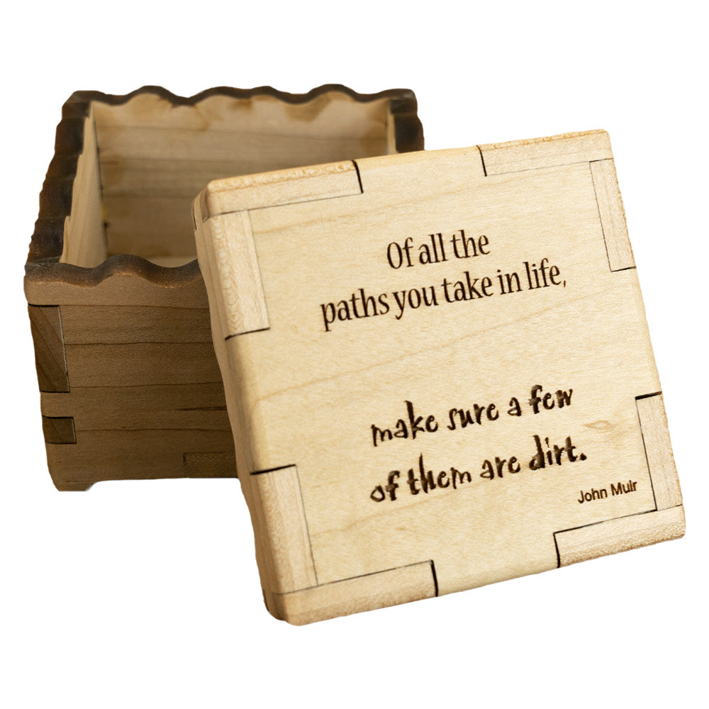 Rainbow Poplar Wooden Quote Box by Wood You Tell Me (7 designs)