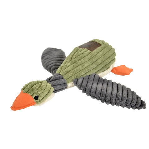 Sage and Charcoal Duck Toy with Squeaker by Tall Tails