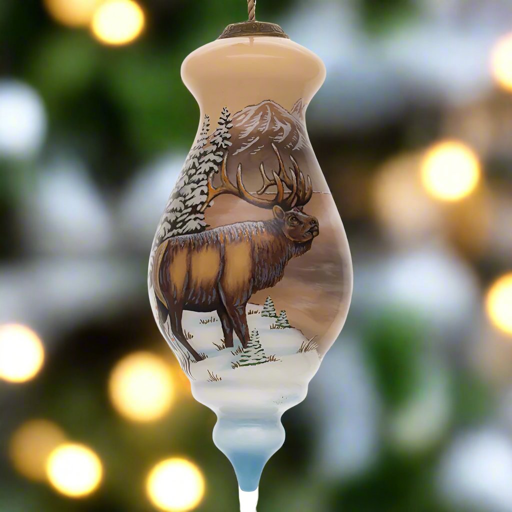 Elk Cabin Christmas Ornament by Sam Timm from Inner Beauty