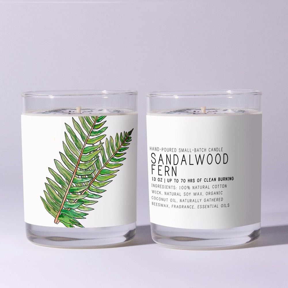 Sandalwood Fern Soy Beeswax Candle