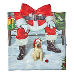 Santa's Pal Lighted Print Ornament
