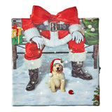 Santa's Pal Lighted Print Ornament