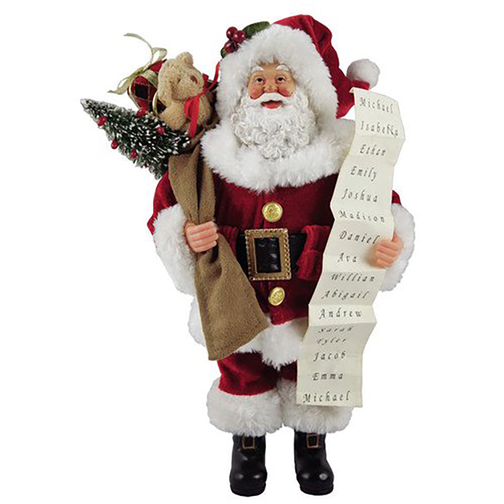 Santa with List Tabletop Santa