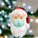 Santa with Face Mask Ornament
