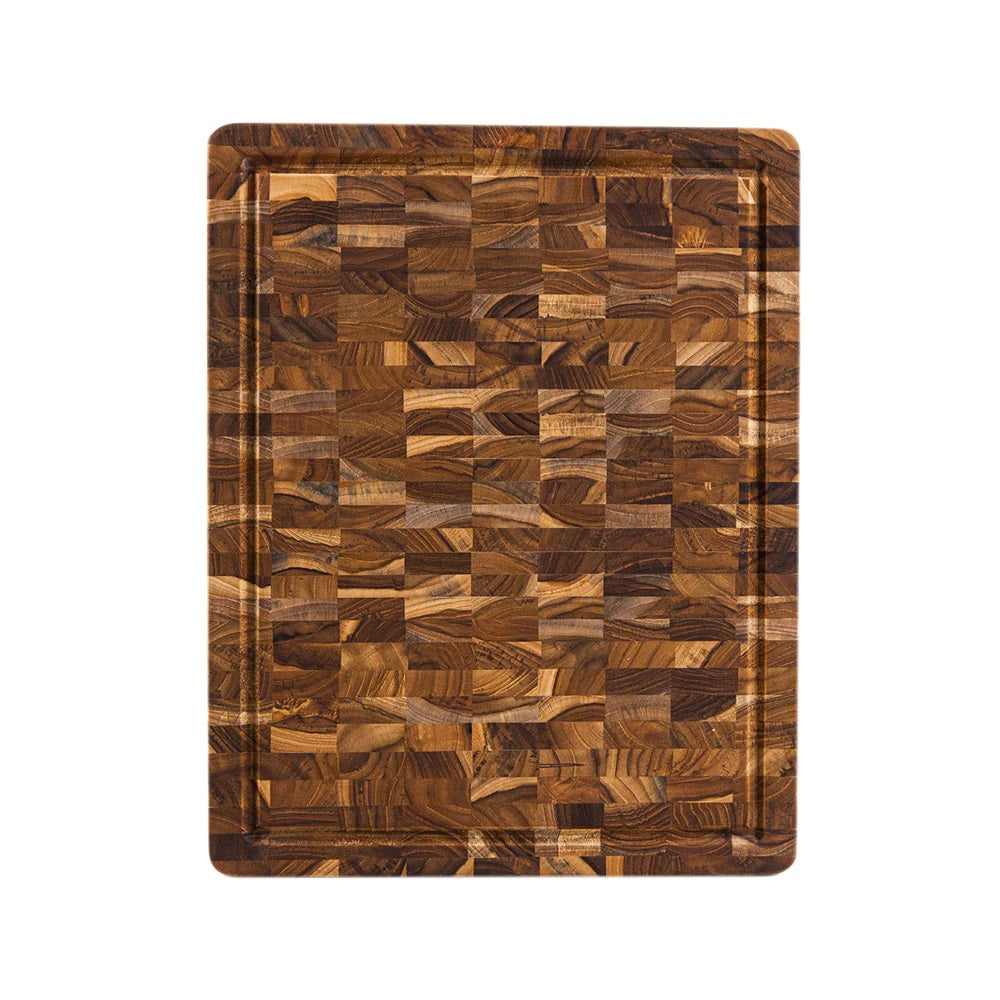 Scandli End Grain Cutting Board by Teak Haus - wooden grazing board large wood charcuterie board